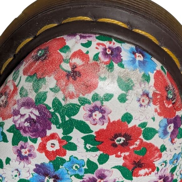 Dr. Martens Size 8 Women's White Floral Boho Combat Boots Pascal Fairy Grunge - Picture 7 of 16